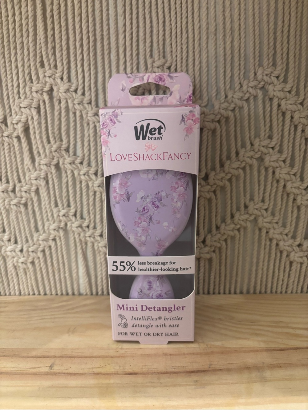 LoveShackFancy x Wet Brush Mini Detangler in Lavender Floral